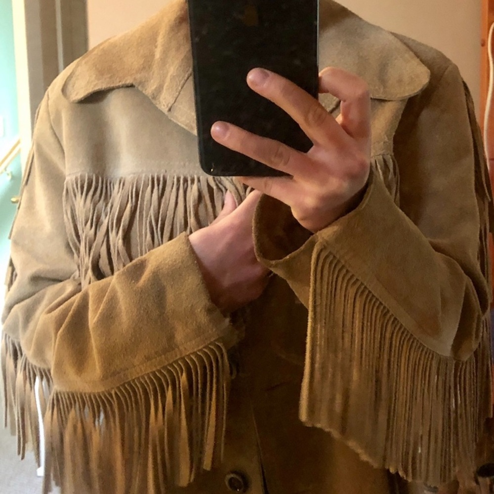 Vintage Suede Fringe Jacket - Picture 2 of 3